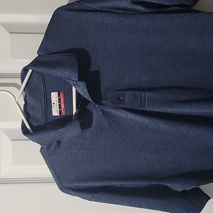 ⚫️257.  Men polo shirt golf grand slam size medium heated blue